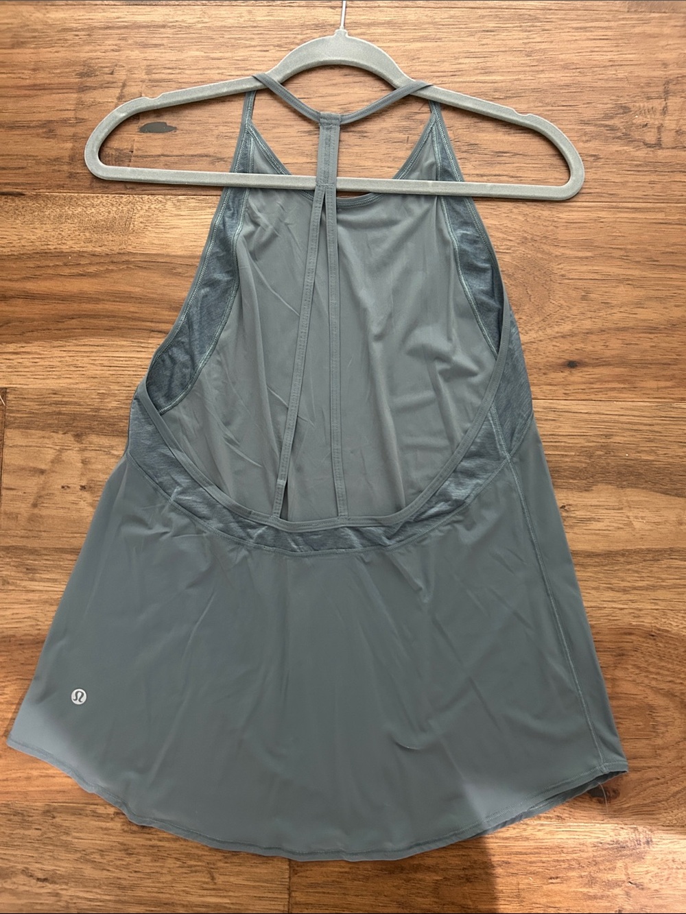 Light Steel Blue Racerback Tank Top - Picture 2 of 3
